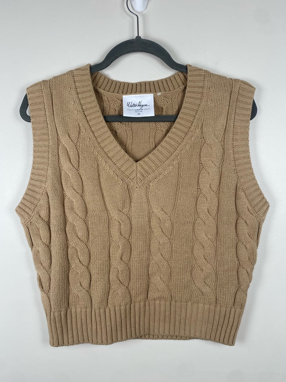 Walter Hagen Women's Clubhouse Golf Cable Knit Sweater Vest XS